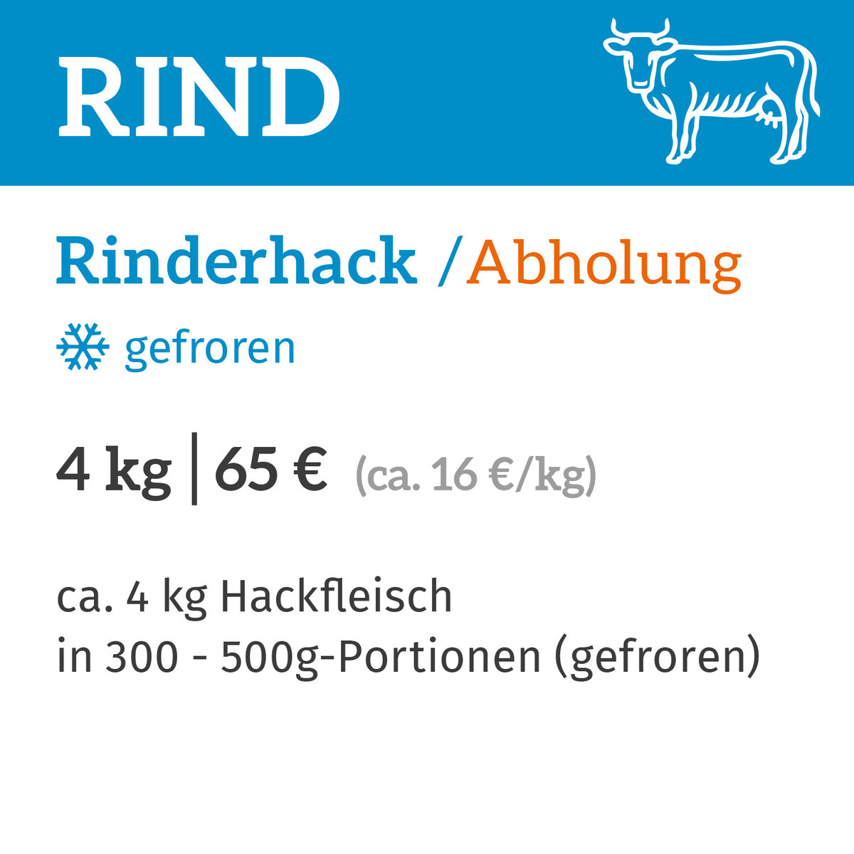 Rinderhack / Abholung am 06.+07.11.2026