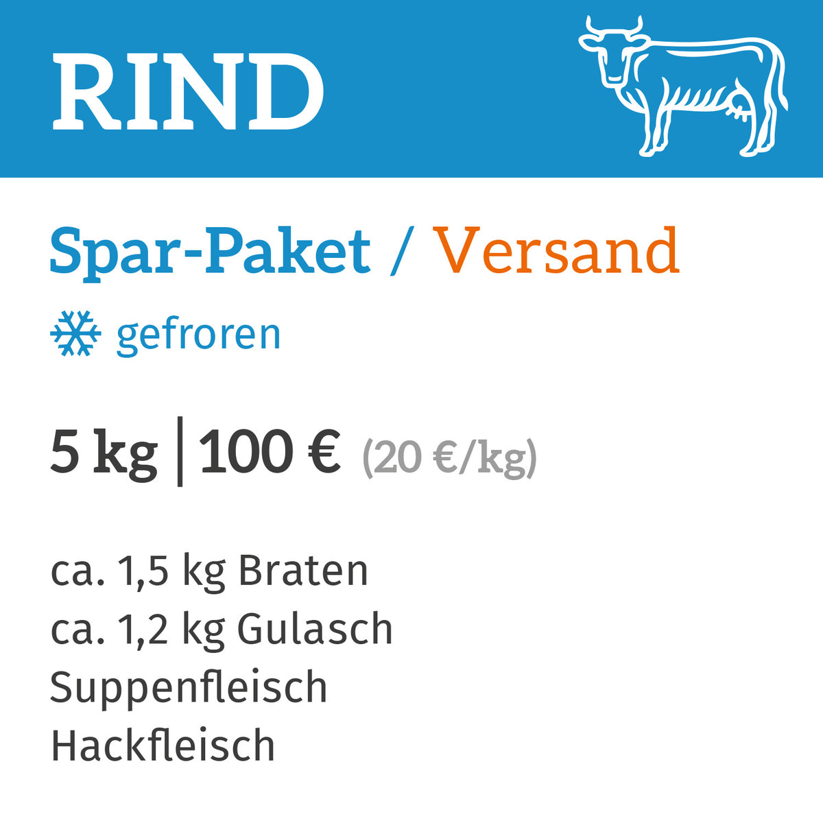 Rind Spar-Paket / Zustellung am 11.11.2026