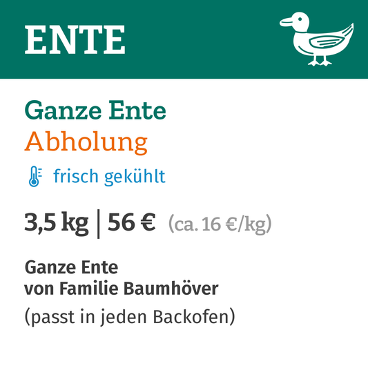 Weihnachtsente Abholung am 4.12+5.12