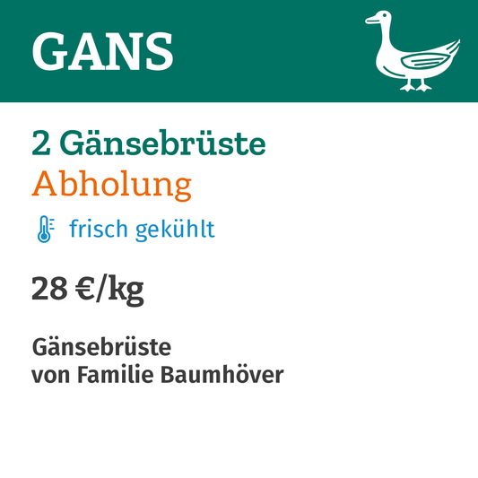 2 Gänsebrüste  Abholung am 4.12+5.12