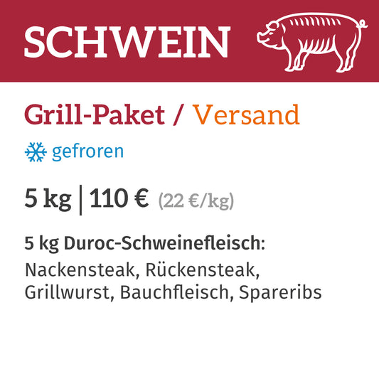 Schwein Grill-Paket / Zustellung am 11.11.2026